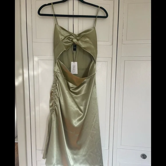 Cider Satin Dress | Color: Green | Size: L | Melaniemgropp's Closet